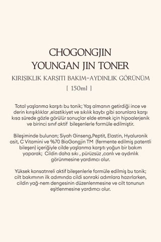 Missha Chogongjin Youngan ve Tonik 150 ML
