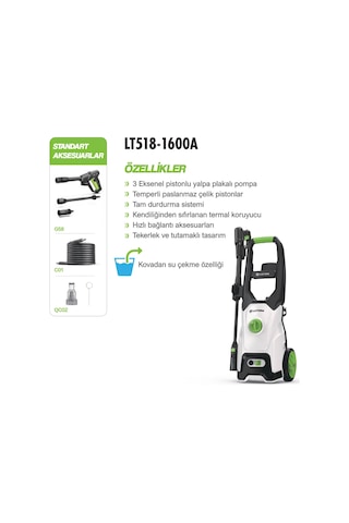 Lutıan Lt518-1600a Basınçlı Yıkama Makinesi 1600w 130bar