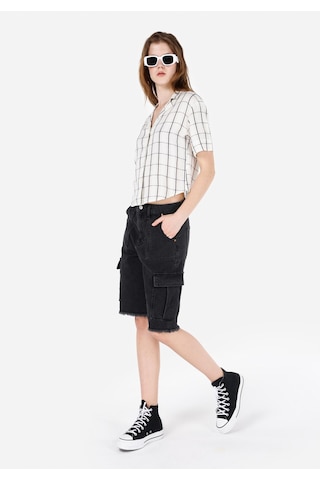 Colin's Colins Cargo Fit Yüksek Bel Kadın İndigo Jean Şort Cl1069599 Q1.v1 Dn01694 Mavi