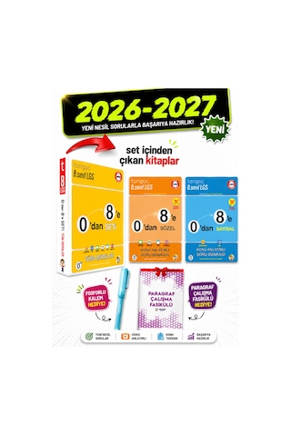 Tonguç Akademi 8. Sınıf 0'dan 8'e Hazırlık Seti 2027