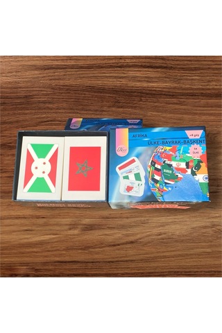 Afrika Ülkeleri-harita-bayrak-başkent Kartları