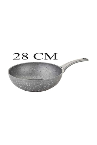 Oms Granit Wok Tava 28x9 Cm Gri