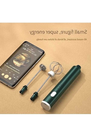 Ulzyvf Yumurta Yeşil Yeşil Usb Süt Şarj Mikser Makinesi Köpürtücü Köpürtücü Köpürtme Köpük Kahve İçecek Hız Elektrikli El Edilebilir Değnek Çırpıcı Adet 3 1 Qm Yeşil