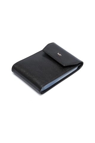 Tergan Siyah Unisex Deri Kredi Kartlık 1193B06