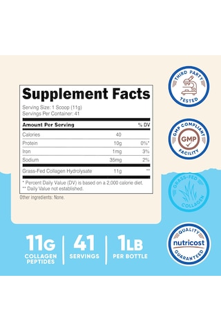 Nutricost Collagen Kolajen Peptides Powder 454 Gr