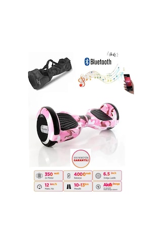 Elektrikli Kaykay Scooter Akıllı Denge Hoverboard + Hoverkart + Çanta Full Ledli Extrem Paket D05