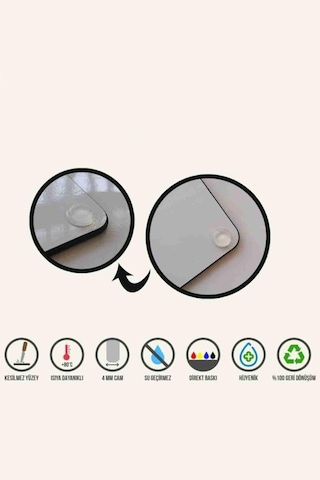 Dekoratif Cam Ocak Arkası Koruyucu ve Kesme Tahtası Baharat ve Ka