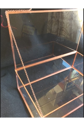 Guvenglassart Cam Dikdörtgen Çok Amaçlı Kutu 25x15x8 CM