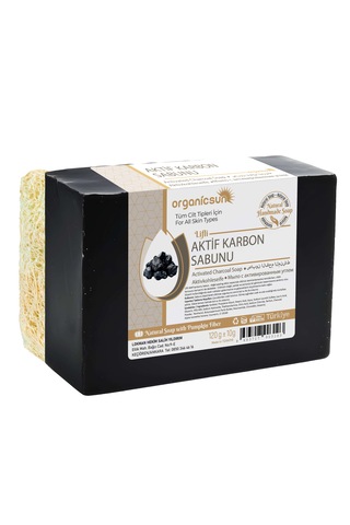 Organicsun Doğal Kabak Lifli Aktif Karbon Sabunu 3 x 140 G