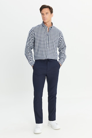 AC&Co / Altınyıldız Classics Erkek Lacı Slim Fit Dar Kesim Beli Bağlamalı Çizgili Yan Cepli Casual Jogger Pantolon Lacı