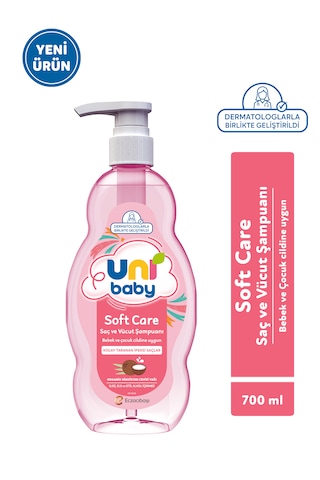Uni Baby Soft Care Organik Hindistan Cevizi Yağlı Saç ve Vücut Şampuanı 700 Ml 3'lü
