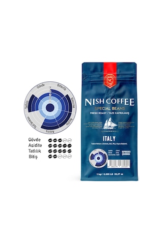 Nish Kahve Italy Espresso Kahve 1000 G