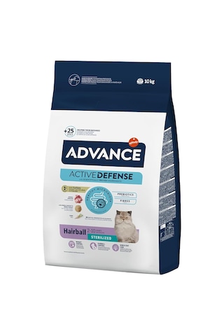 Advance Hairball Sterilised Hindi Etli Kısırlaştırılmış Yetişkin Kedi Maması 10 KG