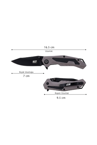 Smith Wesson M&p M2.0 Ultraglıde Tı Aluminum Rubberized Drop Point Kamp Çakı 1100041 Siyah