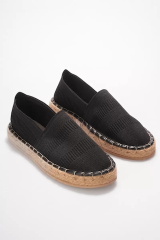 TRENDELLA Kadın Siyah Triko Jüt Sargı El Yapımı Espadril Tr44my01a Kırmızı