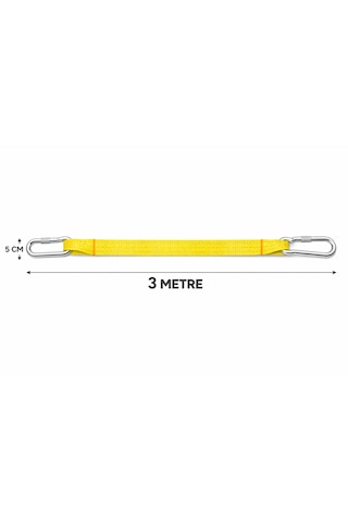 Mdstech 3 Metre 3 Ton Araç Çeki Halatı Zincir Kilitli Dayanıklı Çekme Halatı
