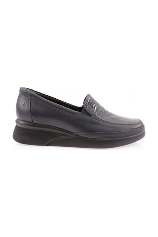 Dgn 3601 Kadin Kalin Taban Comfort Ayakkabi Lacivert Kroko