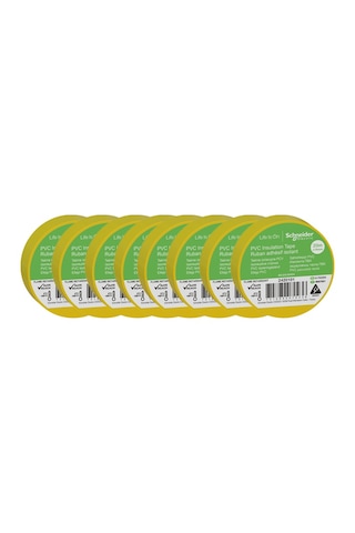 Schneider 8li Sarı PVC İzolasyon Bandı 20mt*19mm 2420101-8