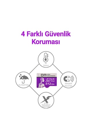 Dm High Endurance Class 10 A1 U3 V30 512 Gb Micro Sd Kart - Teşhir