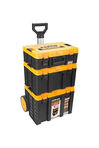 Master Case Tekerlekli 3 Lü Set Büyük Tekerlekli Teknisyen Takım Çantası S-m-l