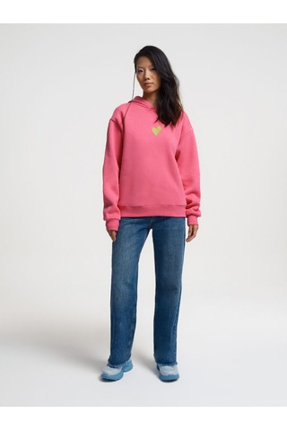 Loft Loose Fit Kadın Sweatshirt Fuşya