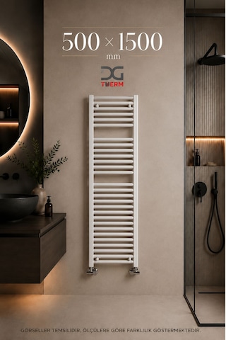 500X1500 Beyaz Havlupan 21 Borulu Banyo Havlupanı