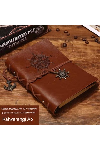 Spring Vintage Defter Gevşek Yapraklı Defter Kahverengi