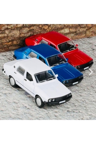 Renault Toros Çek Bırak Metal Araba 1:32 Ölçek Sesli Işıklı Model Araba Koleksiyonluk Standart