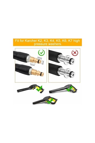 Tongxida Karcher Yedek Hortum K2-k7 6m Yüksek Basınçlı Temizleme Hortumu, Hızlı Bağlantı Ve Bırakma, Uygun K2-k7 Modelleri İç