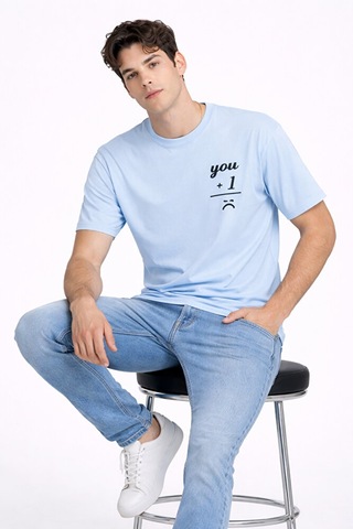 Sevgili Kombini You I Yazılı Çift Tişört Oversize Unisex Partner Kombin Seti Mavi