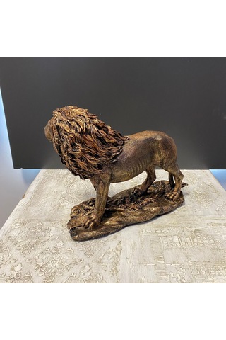 Dekoratif Bronz Büyük Aslan Biblo