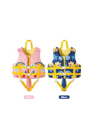 Konesam Mavi Yıldız Desenli Çocuk Neopren Kurtarma Ceketi, Yumuşak Köpük İçerikli, Balıkçılık, Kayaking, Bot Turları İçin L Bedeni