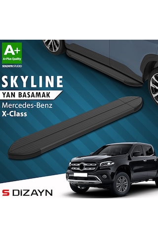 S-dizayn Mercedes X-class Skyline Siyah Yan Basamak 203 Cm 2018-2020 A+ Kalite