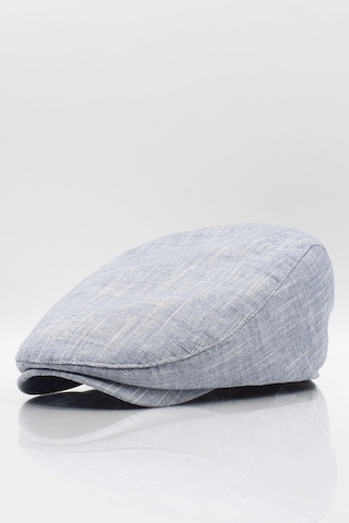Külah Erkek Düz Pamuklu Gri Flat Cap Kasket