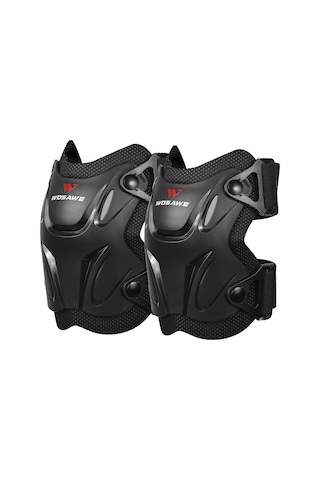 Moveevo Mt354-hx Spor Diz Koruyucu - Dayanıklı Pe Kabuk Ve Yumuşak Yastık, Bisiklet, Kayak, Motosiklet İçin Şok Emici Ve Konforlu Siyah