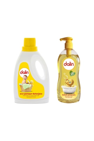 Sıvı Deterjan 1500 Ml + Bebek Şampuanı 900 Ml %98 Doğal Kökenli 2 Adet