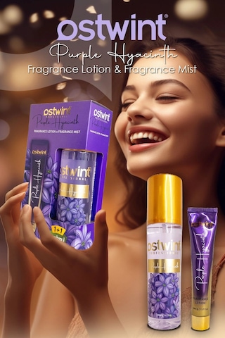 Ostwint Purple Hyacinth Vücut Spreyi 200ml & Vücut Kremi 50ml Set - Mor Sümbül Ve Çiçeksi Parfüm Kok