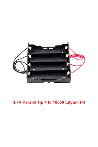 Alkatronik-18650 Pil Yuvası 4'Lü Paralel
