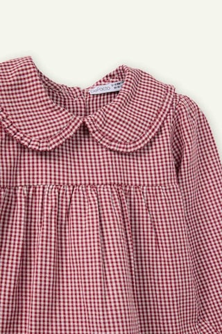 Defacto Bebe Yaka Pötikareli Poplin Uzun Kollu Gömlek Kız Bebek G8135a526spbr229 Bordo-br229