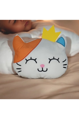 Peluş Yumuşak Oyuncak Ve Yastık - Sevimli Oda Dekoru Ve Uyku Arkadaşı Yıkanabilir Kedi Winnie