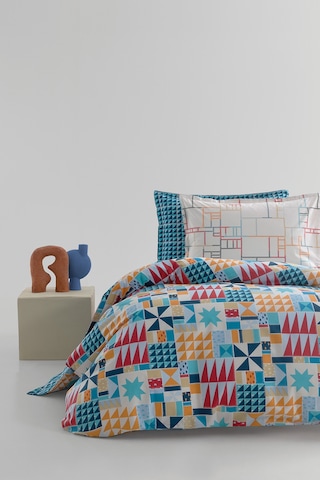 Yataş Patchwork Ranforce Tek Kişilik Nevresim Takımı - Mavi Mavi