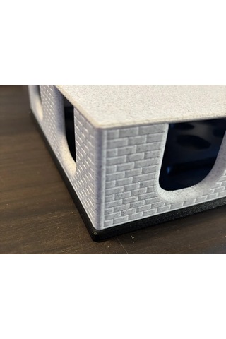 Buradabulabilirsin 3d Baskı Kedi Zeka Oyuncağı Yavaş Yeme Aktivite Kutusu Tuğla Desenli Ödül Mama Bulmaca Siyah Beyaz Bbz