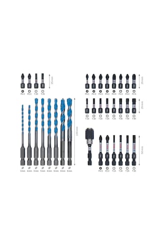 Bosch Impact 35'Li Matkap ve Bits Ucu Karışık Set 2608577147