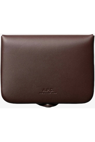 A.p.c Josh Unisex Lüks Bitkisel Deri Bozuk Para Kesesi Cüzdan Kahverengi