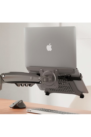 North Bayou Nb Fp-2 Monitör Kolları İle Uyumlu 10"-17" Destekli, Vesa Montajlı Laptop Standı Siyah