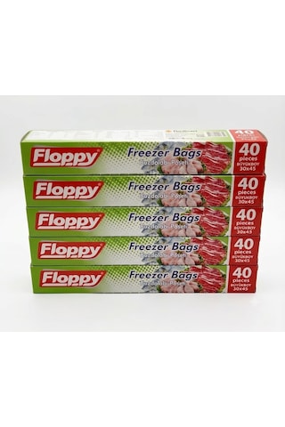 Şeylişeyler - Floppy Büyük Boy Buzdolabı Poşeti 40x50 Cm Kilitsiz - 1 Paket 40 Adet