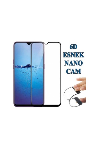 Oppo A5S Ax7 Zore Fiber Nano Full Kaplayan Esnek Ekran Koruyucu Siyah