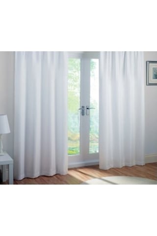 Ceylan Home Atlas Saten Beyaz Güneşlik Perde