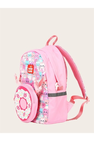 Supercute Two İn One Sırt Çantası - Pink Cat - Pembe