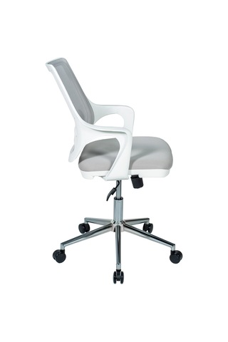 Ofisbazaar Buya Beyaz Fileli Çalışma Koltuğu Ergonomik Şef Ve Toplantı Koltuğu Gri Gri